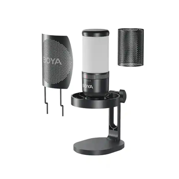 BOYA K3 Vibrant Lighting  Condenser USB Microphone with  RGB & Noise Cancellation